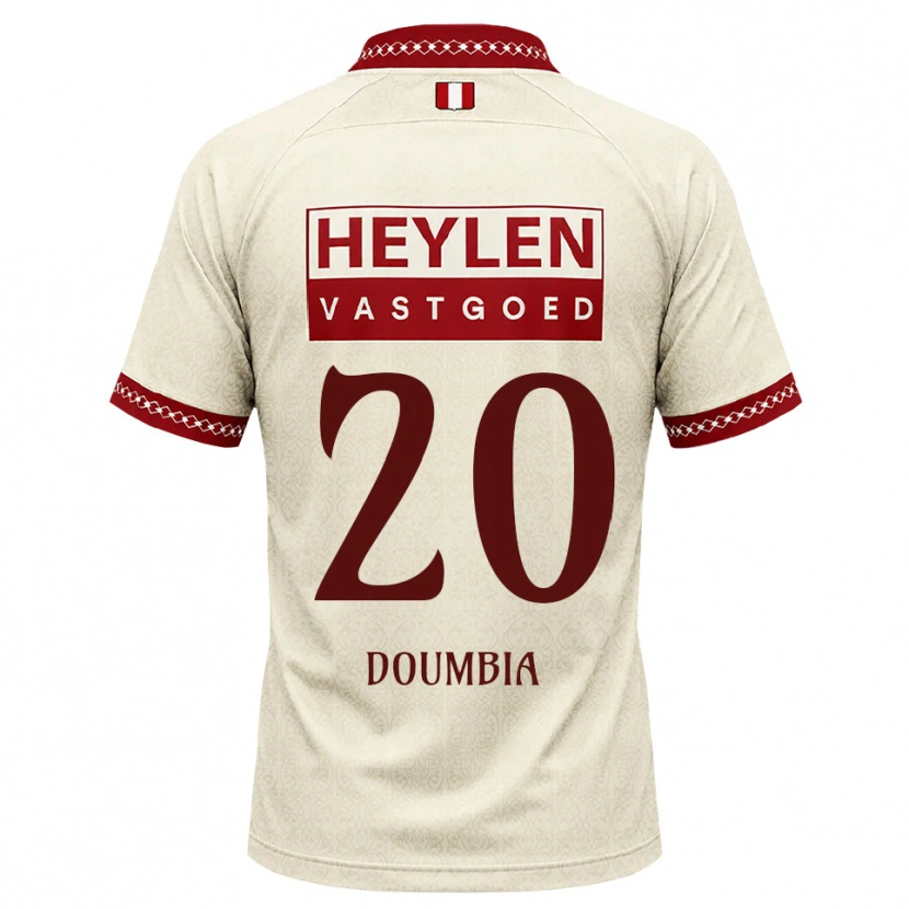 Danxen Bambino Maglia Mahamadou Doumbia #20 Beige Rosso Kit Gara Away 2026/27 Maglietta