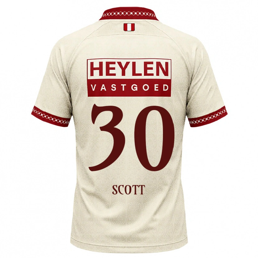 Danxen Bambino Maglia Christopher Scott #30 Beige Rosso Kit Gara Away 2026/27 Maglietta