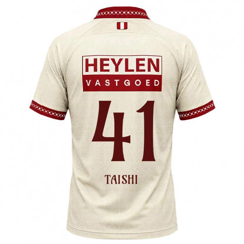 Danxen Bambino Maglia Taishi Brandon Nozawa #41 Beige Rosso Kit Gara Away 2026/27 Maglietta