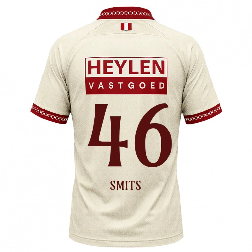 Danxen Bambino Maglia Milan Smits #46 Beige Rosso Kit Gara Away 2026/27 Maglietta