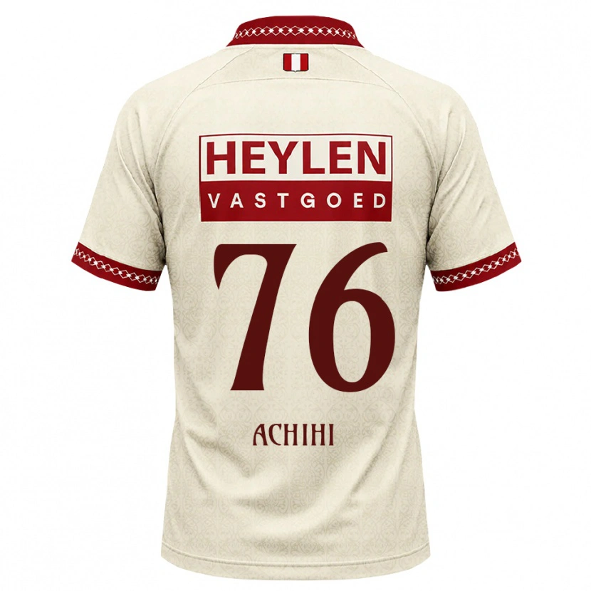 Danxen Bambino Maglia Orseer Achihi #76 Beige Rosso Kit Gara Away 2026/27 Maglietta