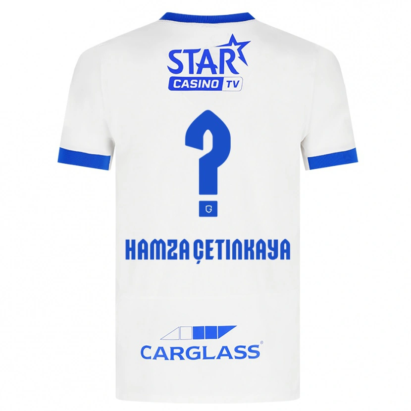 Danxen Bambino Maglia Ayaz Hamza Çetinkaya #0 Bianco Blu Kit Gara Away 2026/27 Maglietta