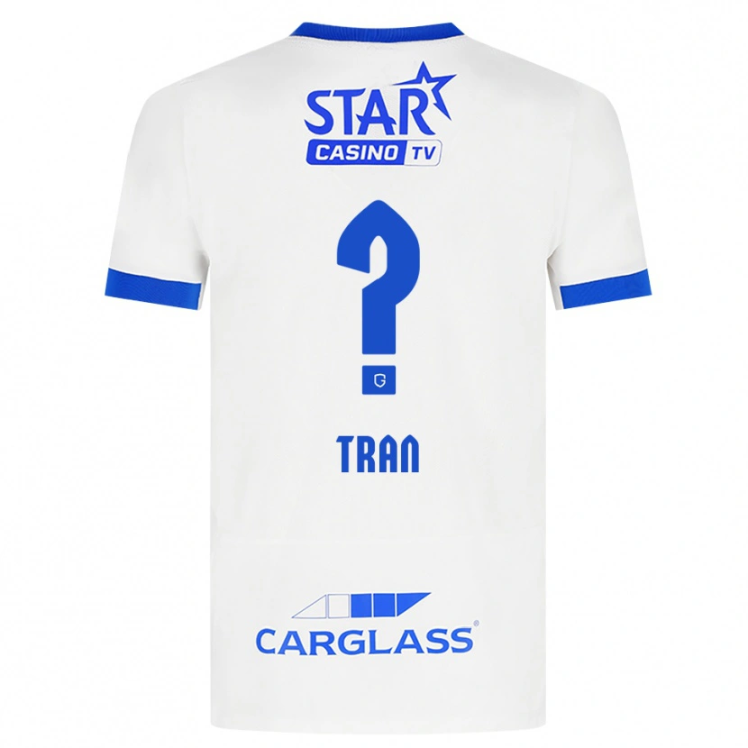 Danxen Bambino Maglia Lenn-Minh Tran #0 Bianco Blu Kit Gara Away 2026/27 Maglietta