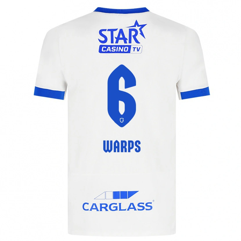 Danxen Bambino Maglia Isa Warps #6 Bianco Blu Kit Gara Away 2026/27 Maglietta