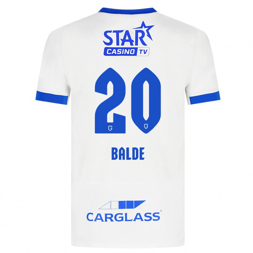 Danxen Bambino Maglia Thierno Balde #20 Bianco Blu Kit Gara Away 2026/27 Maglietta