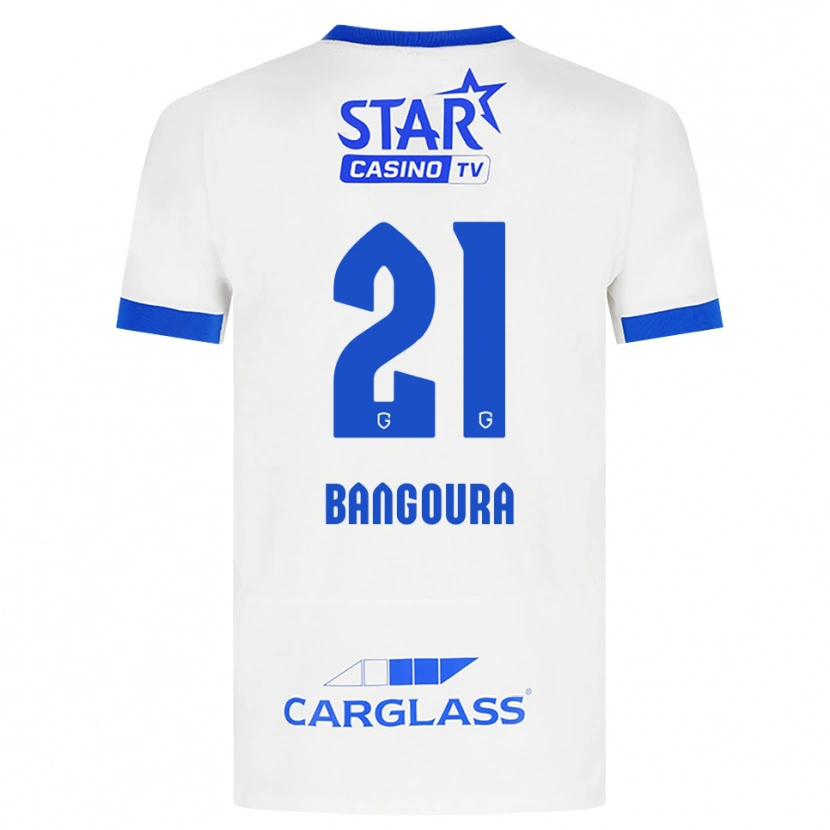 Danxen Bambino Maglia Ibrahima Sory Bangoura #21 Bianco Blu Kit Gara Away 2026/27 Maglietta