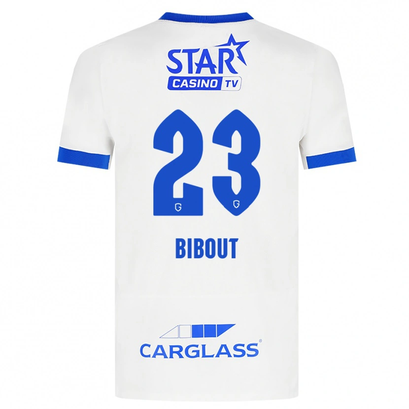 Danxen Bambino Maglia Aaron Bibout #23 Bianco Blu Kit Gara Away 2026/27 Maglietta
