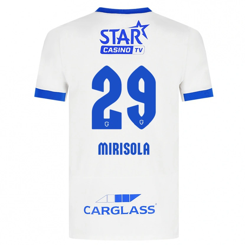 Danxen Bambino Maglia Robin Mirisola #29 Bianco Blu Kit Gara Away 2026/27 Maglietta