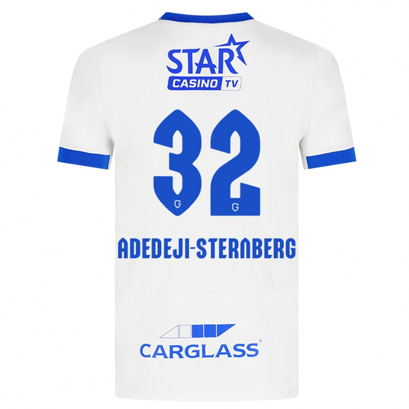 Danxen Bambino Maglia Noah Adedeji-Sternberg #32 Bianco Blu Kit Gara Away 2026/27 Maglietta