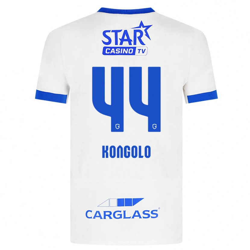 Danxen Bambino Maglia Josué Kongolo #44 Bianco Blu Kit Gara Away 2026/27 Maglietta