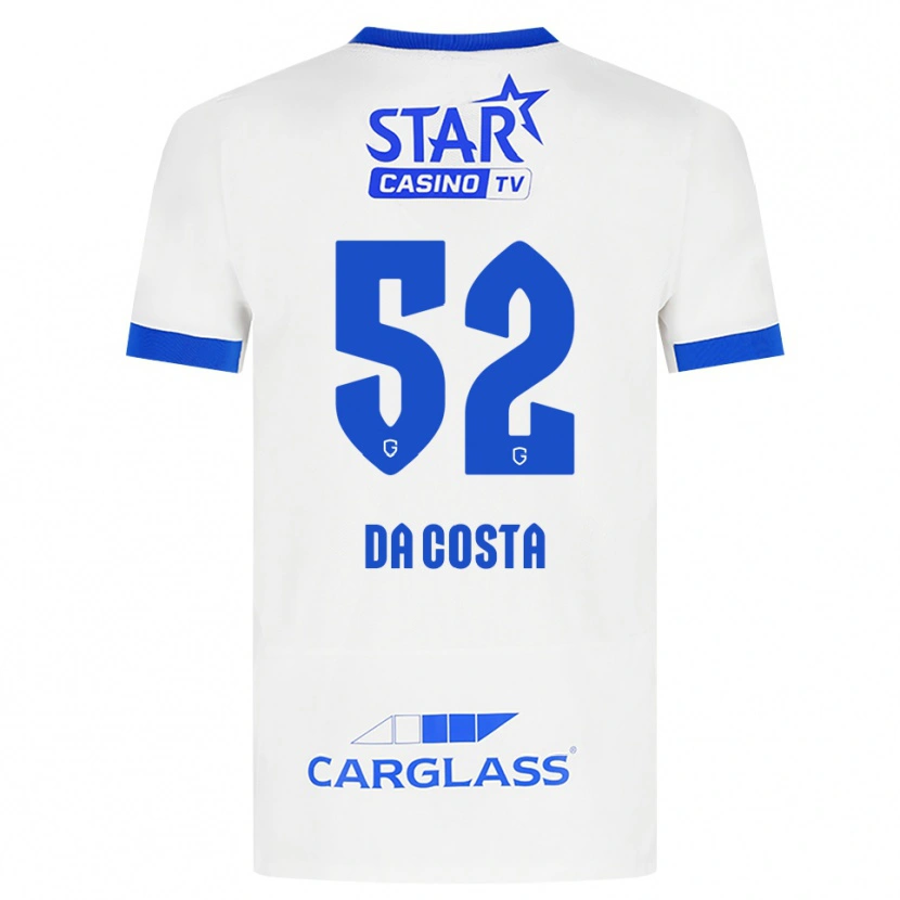 Danxen Bambino Maglia Wilson Da Costa #52 Bianco Blu Kit Gara Away 2026/27 Maglietta