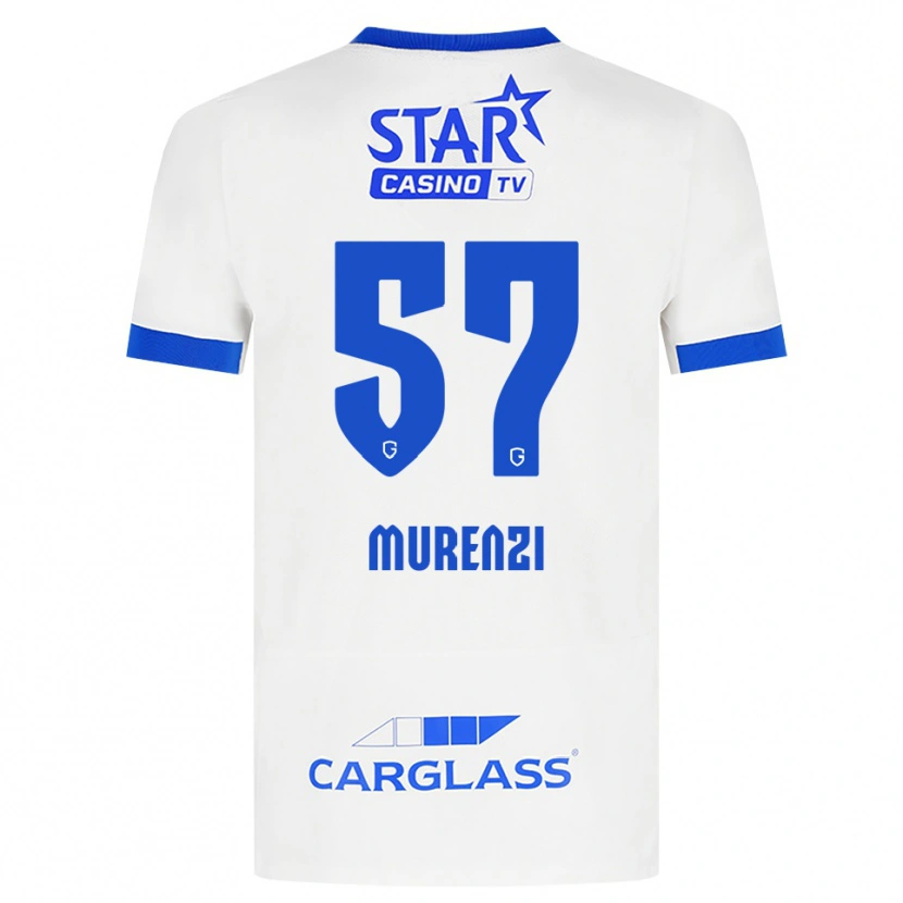 Danxen Bambino Maglia Aaron Murenzi #57 Bianco Blu Kit Gara Away 2026/27 Maglietta
