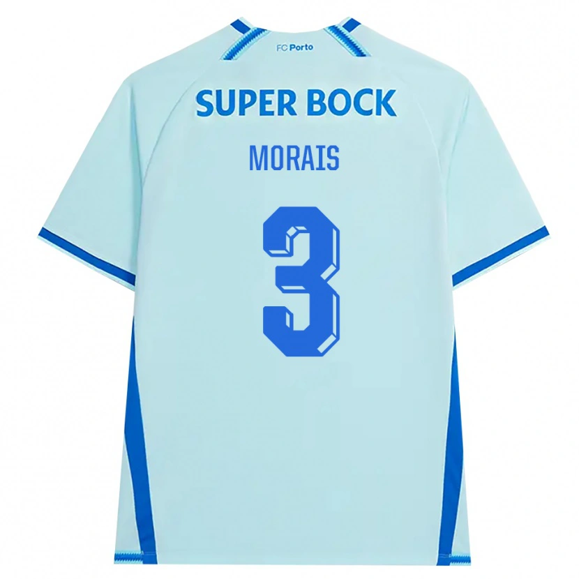 Danxen Bambino Maglia Rodrigo Morais #3 Azzurro Chiaro Blu Kit Gara Third 2026/27 Maglietta