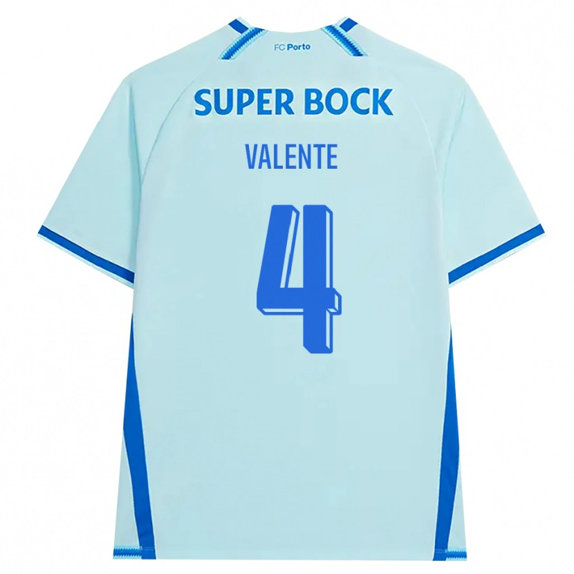 Danxen Bambino Maglia Salvador Valente #4 Azzurro Chiaro Blu Kit Gara Third 2026/27 Maglietta