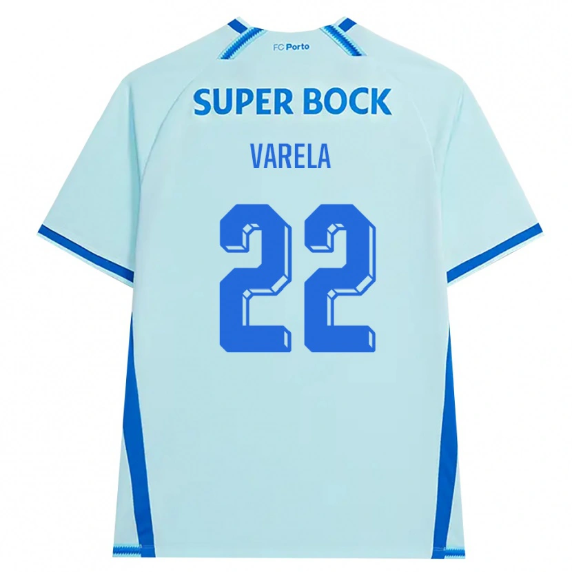 Danxen Bambino Maglia Alan Varela #22 Azzurro Chiaro Blu Kit Gara Third 2026/27 Maglietta