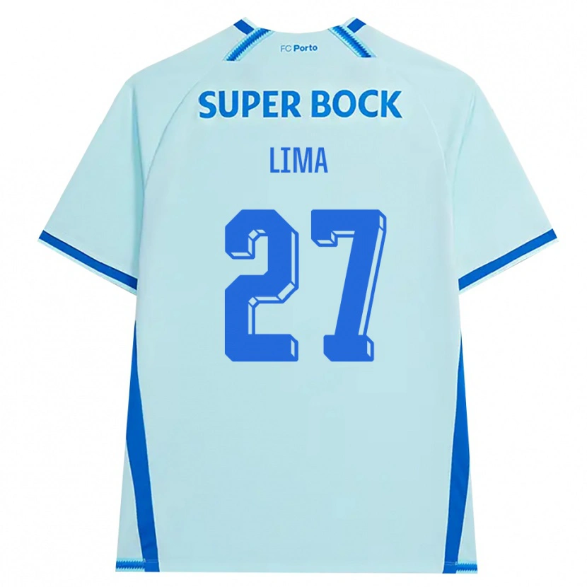 Danxen Bambino Maglia Cláudia Lima #27 Azzurro Chiaro Blu Kit Gara Third 2026/27 Maglietta