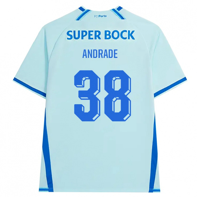 Danxen Bambino Maglia Fernando Andrade #38 Azzurro Chiaro Blu Kit Gara Third 2026/27 Maglietta