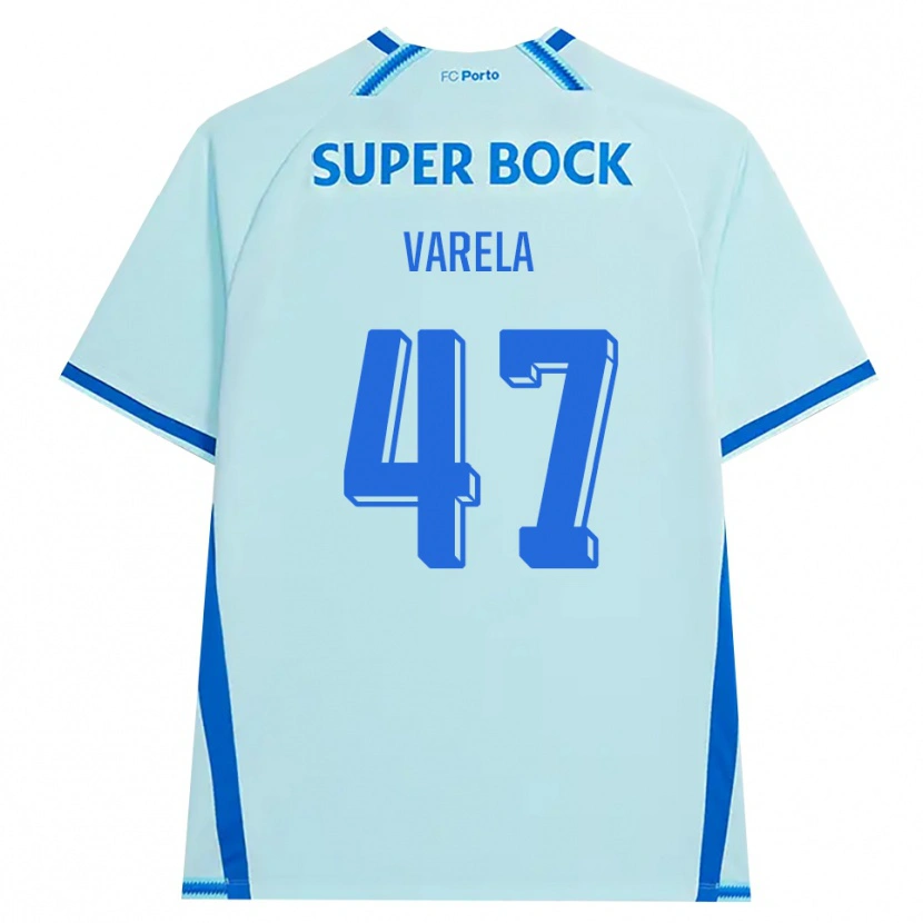 Danxen Bambino Maglia Cardoso Varela #47 Azzurro Chiaro Blu Kit Gara Third 2026/27 Maglietta