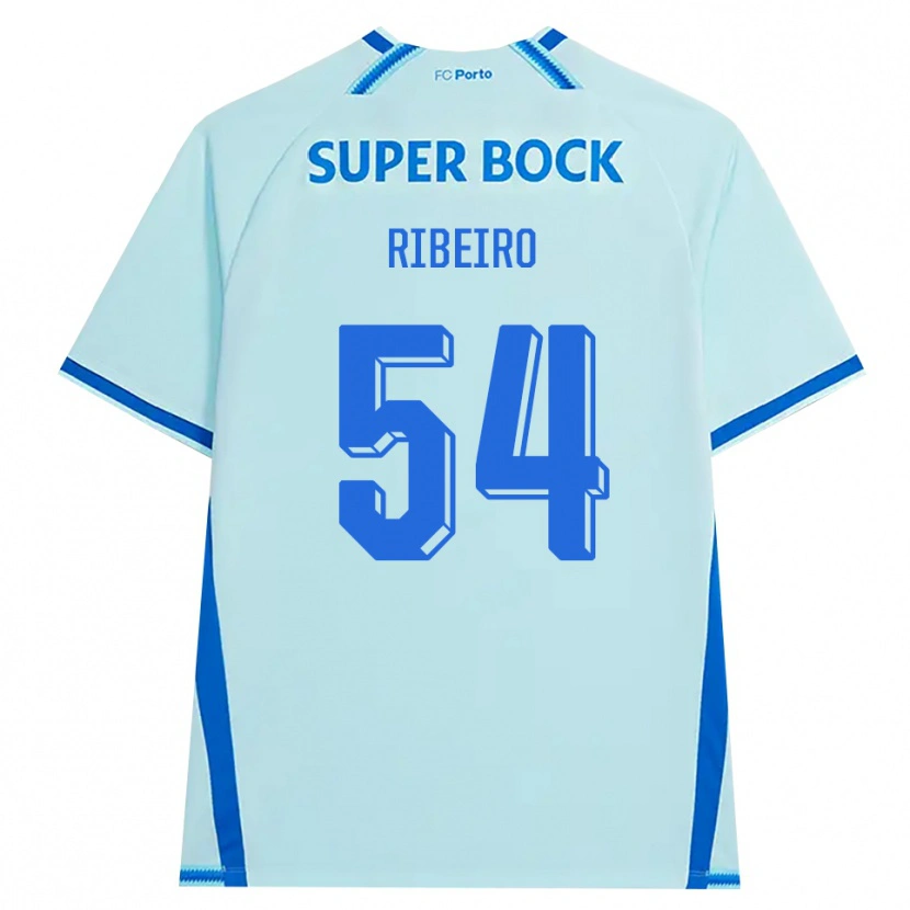 Danxen Bambino Maglia António Ribeiro #54 Azzurro Chiaro Blu Kit Gara Third 2026/27 Maglietta
