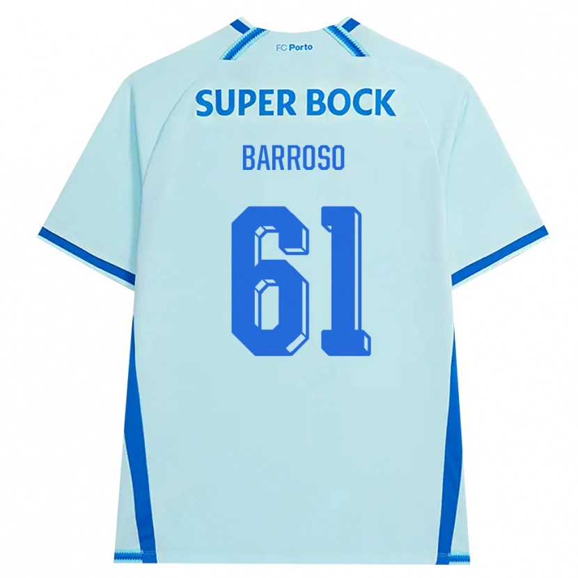 Danxen Bambino Maglia Francisco Barroso #61 Azzurro Chiaro Blu Kit Gara Third 2026/27 Maglietta