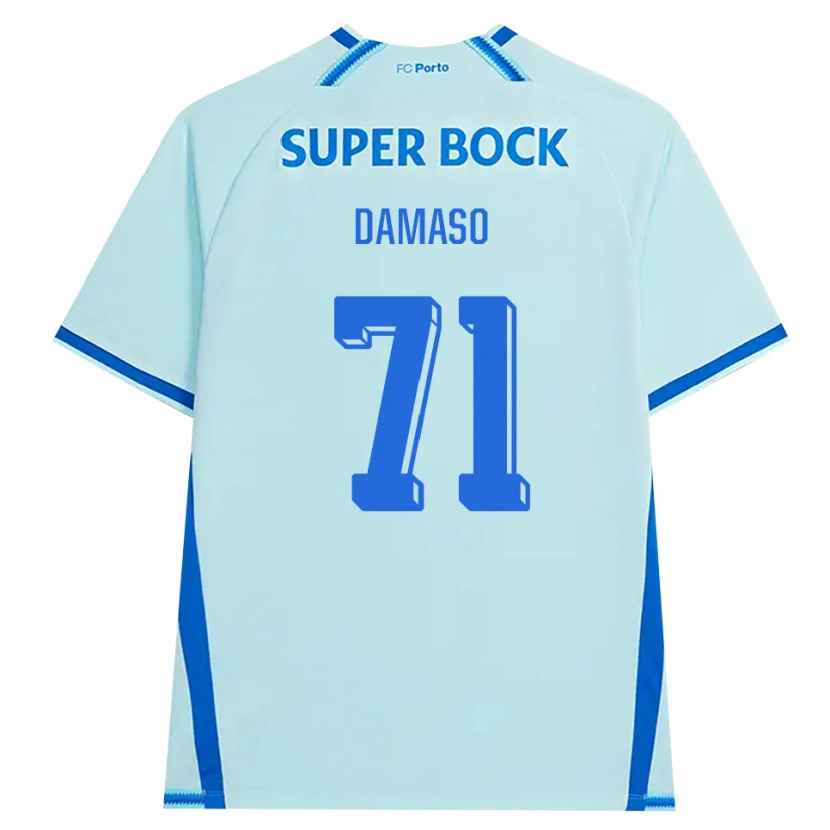 Danxen Bambino Maglia Nico Damaso #71 Azzurro Chiaro Blu Kit Gara Third 2026/27 Maglietta