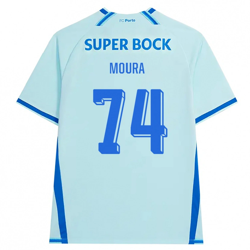 Danxen Bambino Maglia Francisco Moura #74 Azzurro Chiaro Blu Kit Gara Third 2026/27 Maglietta