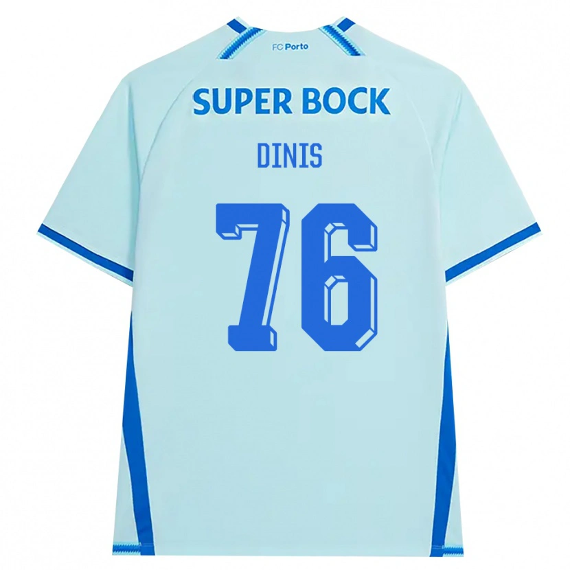Danxen Bambino Maglia Dinis Andrade Rodrigues #76 Azzurro Chiaro Blu Kit Gara Third 2026/27 Maglietta