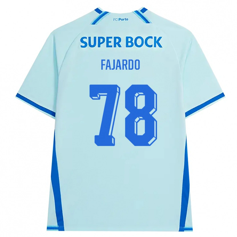 Danxen Bambino Maglia Leonardo Fajardo #78 Azzurro Chiaro Blu Kit Gara Third 2026/27 Maglietta
