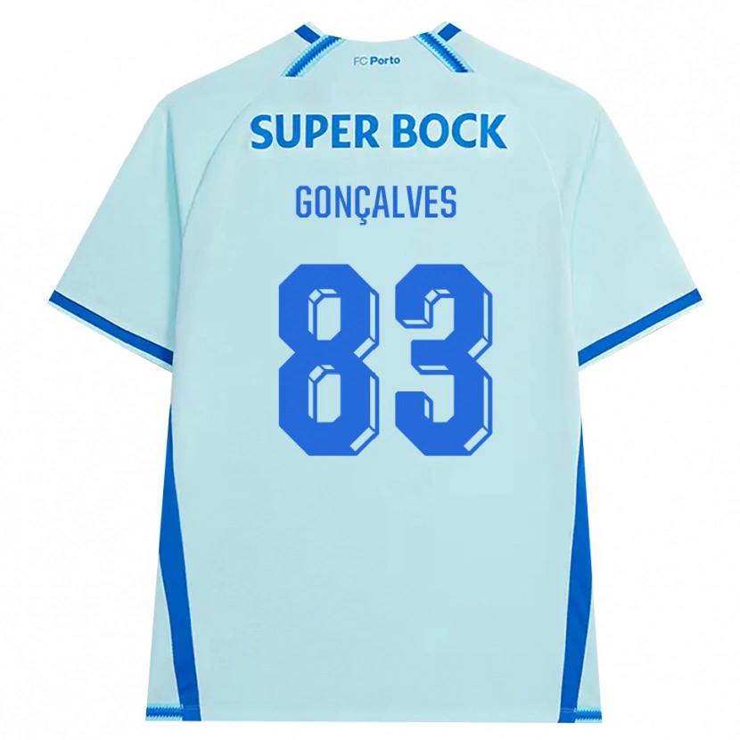 Danxen Bambino Maglia Rodrigo Gonçalves #83 Azzurro Chiaro Blu Kit Gara Third 2026/27 Maglietta
