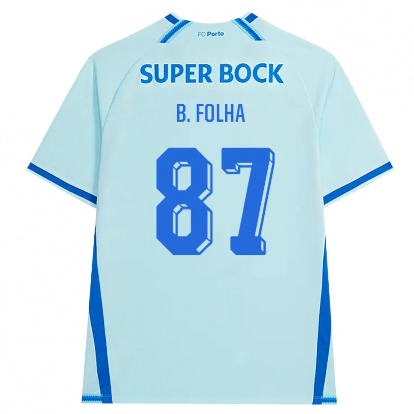 Danxen Bambino Maglia Bernardo Folha #87 Azzurro Chiaro Blu Kit Gara Third 2026/27 Maglietta