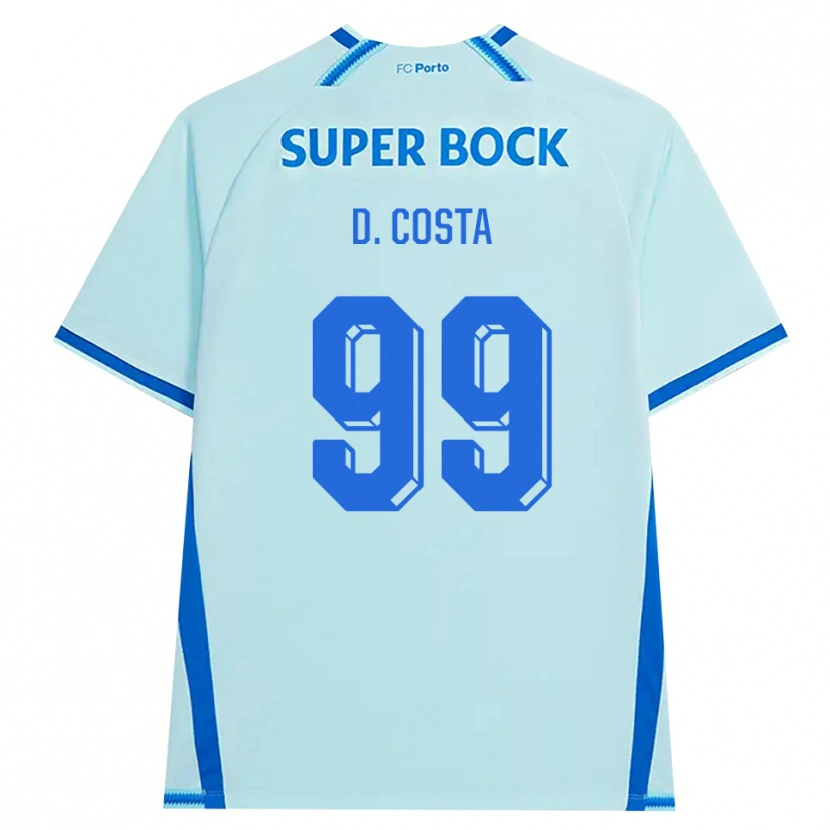 Danxen Bambino Maglia Diogo Costa #99 Azzurro Chiaro Blu Kit Gara Third 2026/27 Maglietta