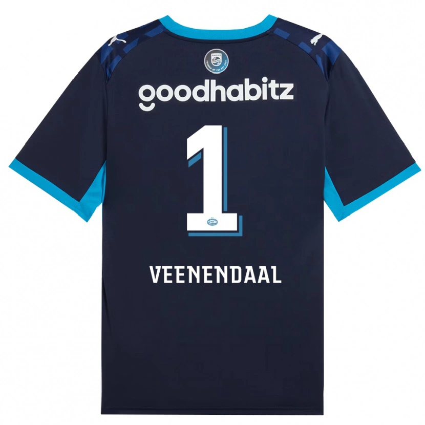 Danxen Bambino Maglia Sari Van Veenendaal #1 Blu Dodger Blu Reale Kit Gara Third 2026/27 Maglietta