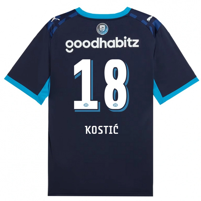 Danxen Bambino Maglia Filip Kostic #18 Blu Dodger Blu Reale Kit Gara Third 2026/27 Maglietta