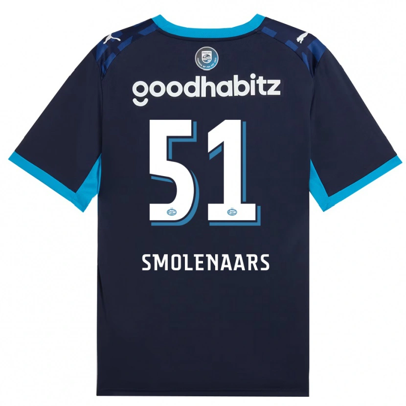 Danxen Bambino Maglia Tijn Smolenaars #51 Blu Dodger Blu Reale Kit Gara Third 2026/27 Maglietta
