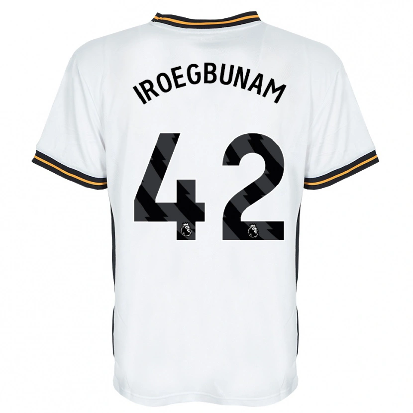 Danxen Bambino Maglia Tim Iroegbunam #42 Bianco Arancione Nero Kit Gara Away 2026/27 Maglietta