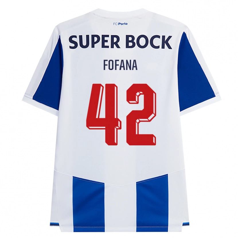 Danxen Bambino Maglia Seko Fofana #42 Blu Bianco Rosso Kit Gara Home 2026/27 Maglietta