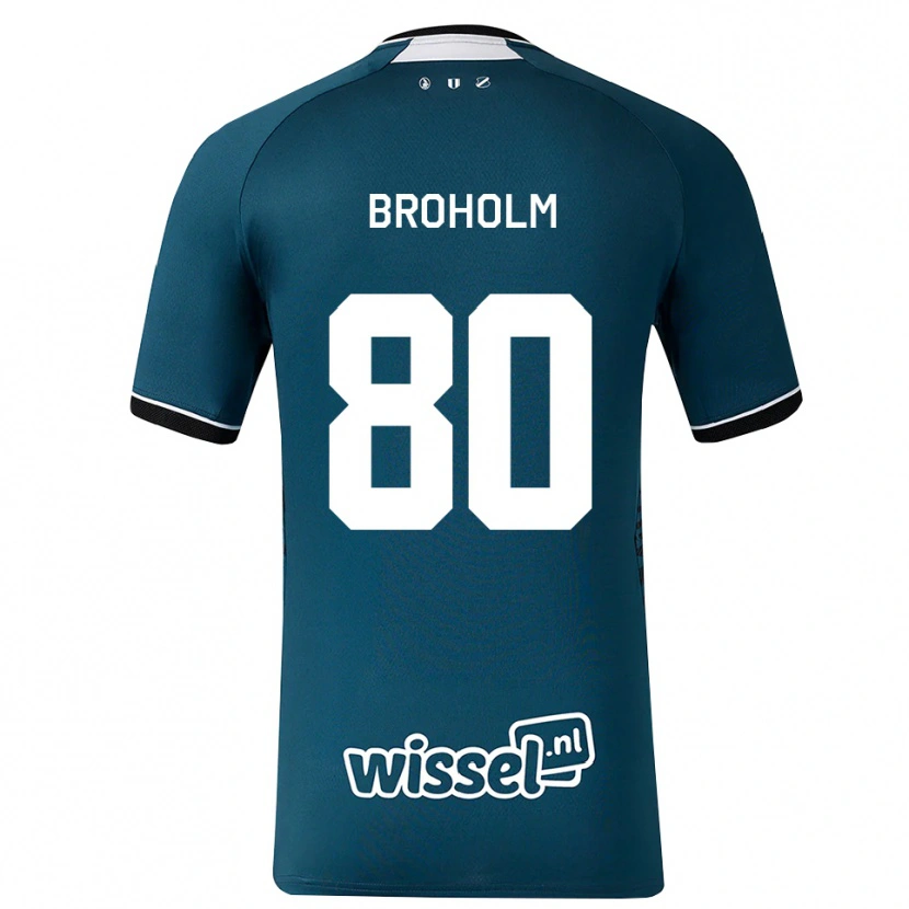 Danxen Bambino Maglia Marius Broholm #80 Grigioardesiascuro Bianco Kit Gara Away 2026/27 Maglietta