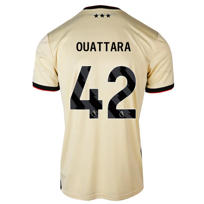 Danxen Bambino Maglia Abdoul Ouattara #42 Lemonchiffon Nero Rosso Kit Gara Away 2026/27 Maglietta