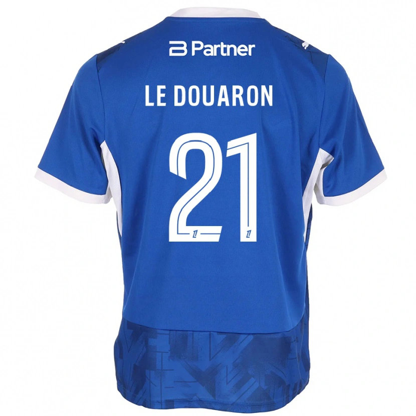Danxen Bambino Maglia Jérémy Le Douaron #21 Blu Medio Bianco Kit Gara Home 2026/27 Maglietta