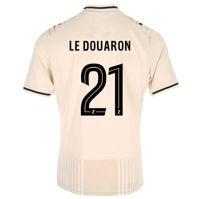 Danxen Bambino Maglia Jérémy Le Douaron #21 Oldlace Nero Bianco Antico Kit Gara Away 2026/27 Maglietta