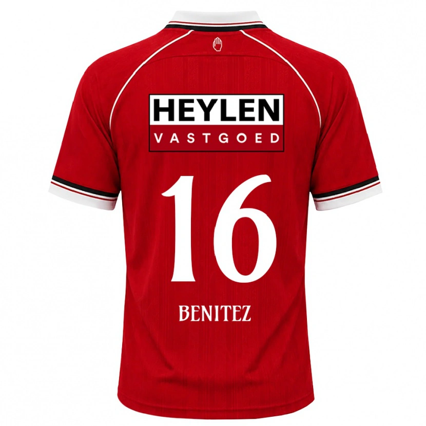 Danxen Uomo Maglia Mauricio Benítez #16 Rosso Bianco Nero Kit Gara Home 2026/27 Maglietta