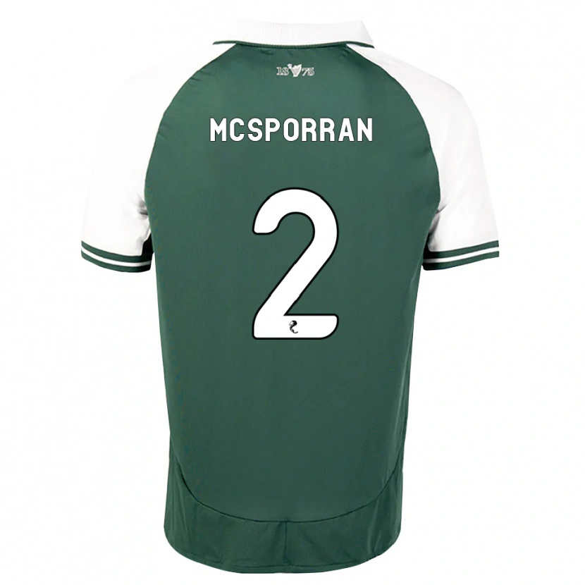 Danxen Uomo Maglia Arran Mcsporran #2 Bianco Verde Marino Kit Gara Home 2026/27 Maglietta