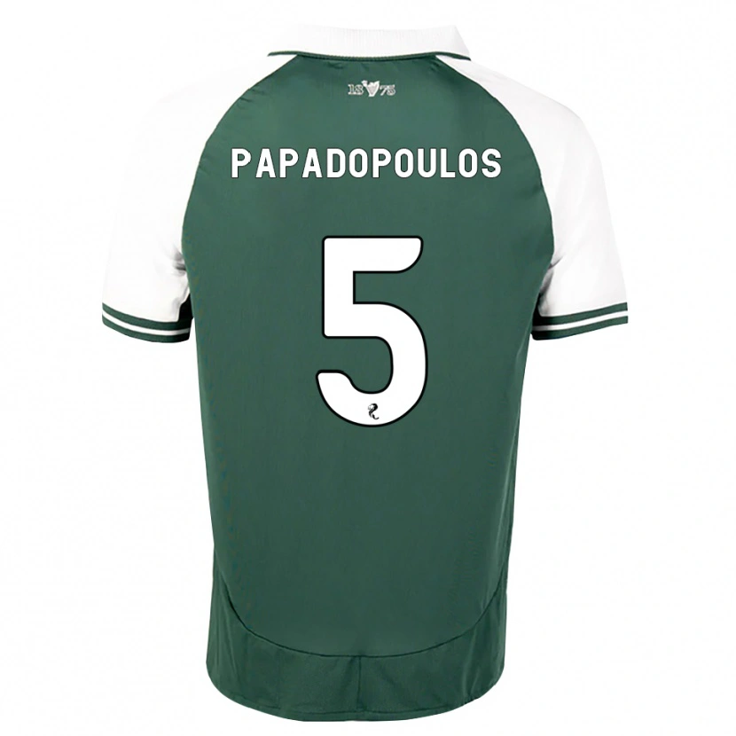 Danxen Uomo Maglia Stacey Papadopoulos #5 Bianco Verde Marino Kit Gara Home 2026/27 Maglietta