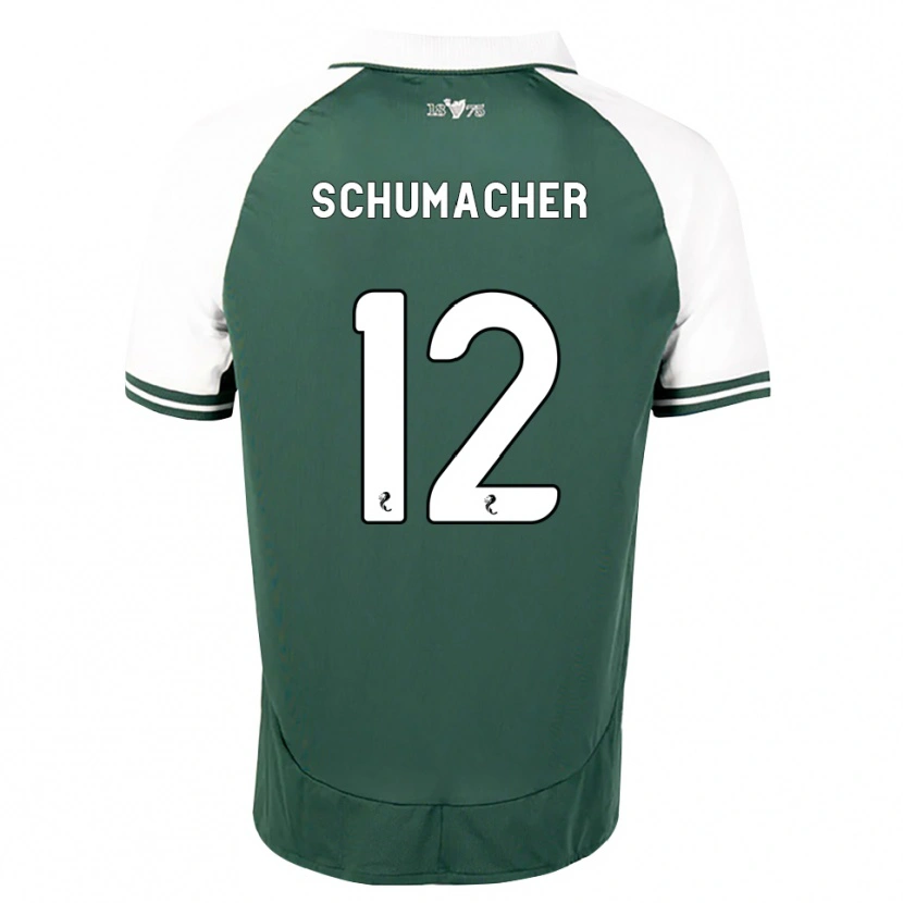 Danxen Uomo Maglia Noa Schumacher #12 Bianco Verde Marino Kit Gara Home 2026/27 Maglietta