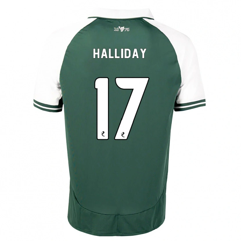 Danxen Uomo Maglia Grant Halliday #17 Bianco Verde Marino Kit Gara Home 2026/27 Maglietta