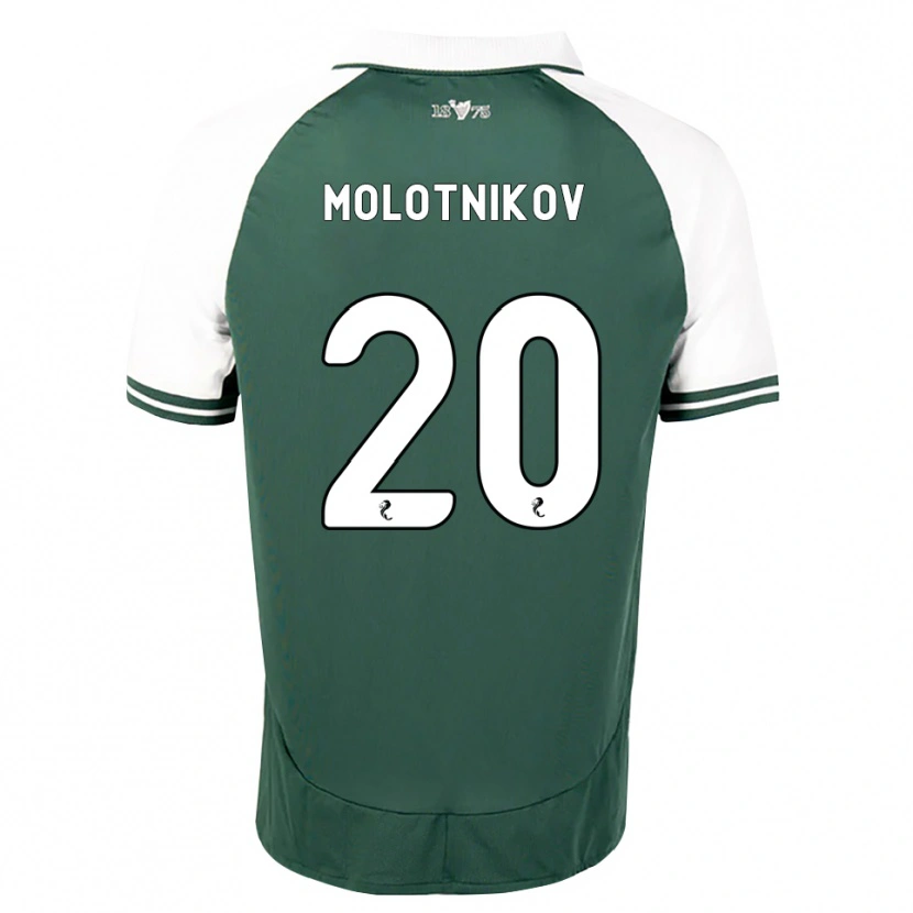 Danxen Uomo Maglia Rudi Molotnikov #20 Bianco Verde Marino Kit Gara Home 2026/27 Maglietta