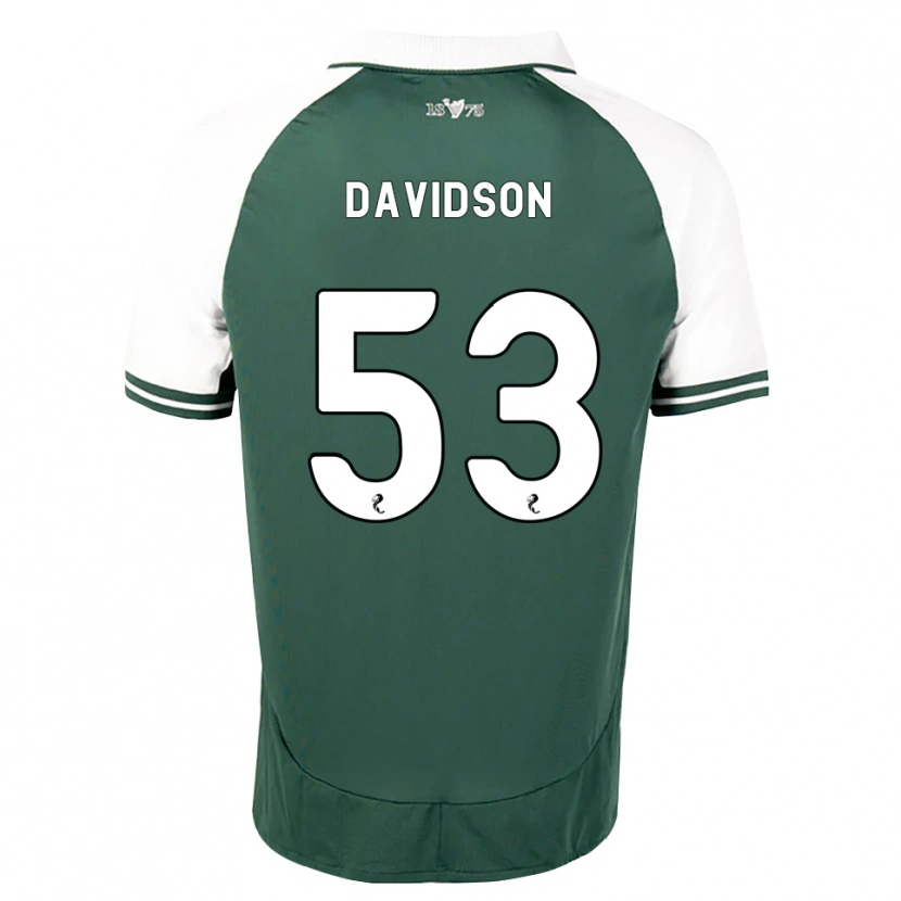 Danxen Uomo Maglia Luke Davidson #53 Bianco Verde Marino Kit Gara Home 2026/27 Maglietta