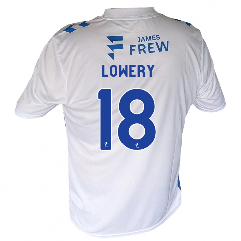 Danxen Uomo Maglia Tom Lowery #18 Bianco Blu Reale Kit Gara Home 2026/27 Maglietta
