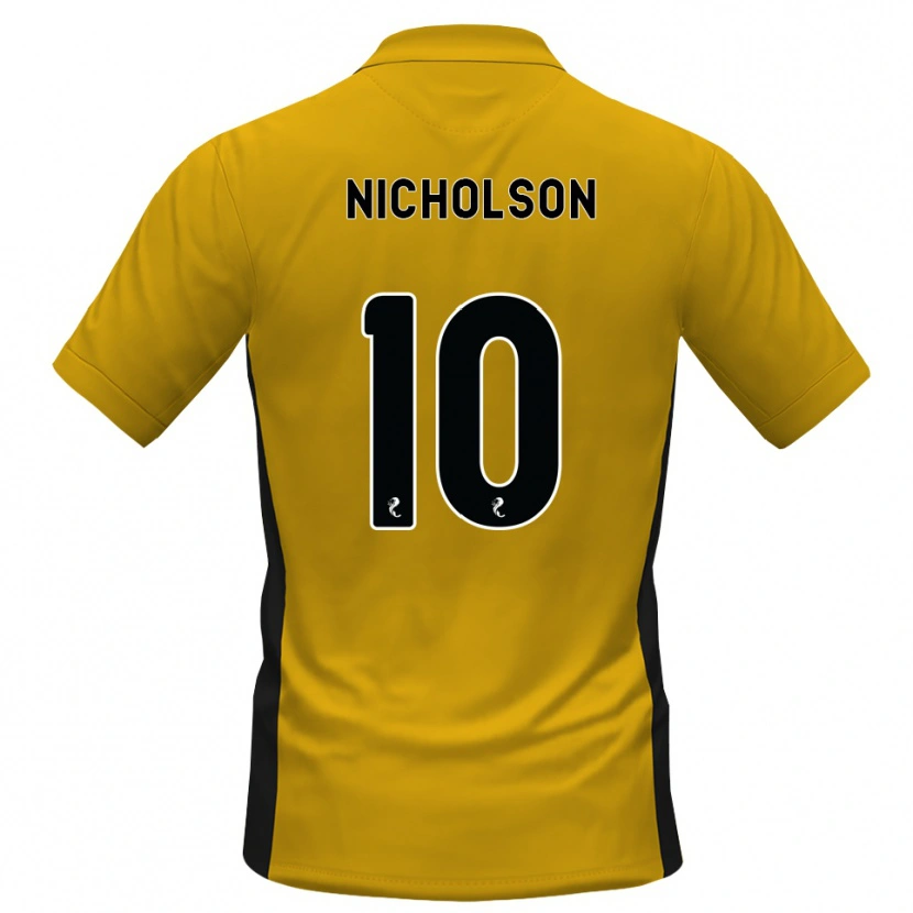 Danxen Uomo Maglia Sam Nicholson #10 Bianco Arancione Kit Gara Home 2026/27 Maglietta
