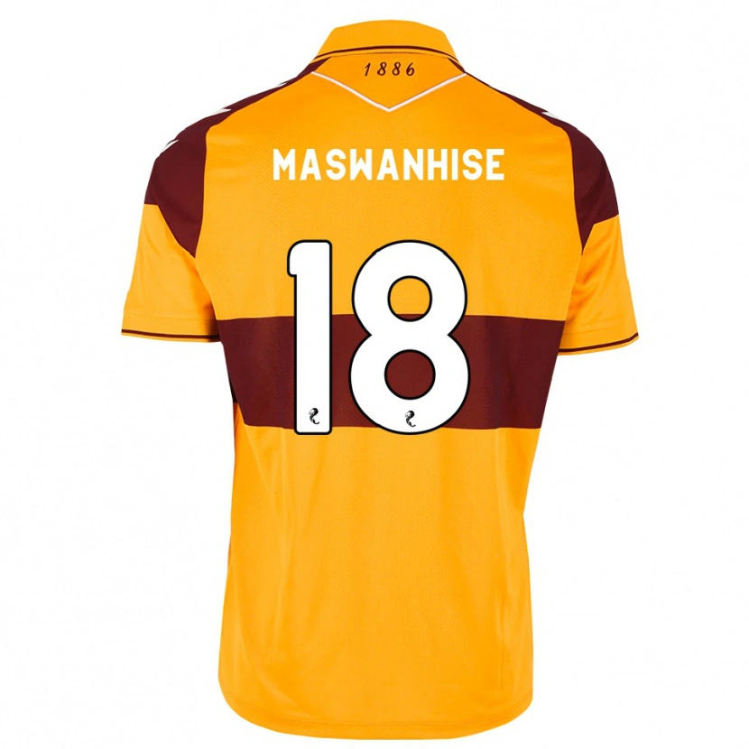 Danxen Uomo Maglia Tawanda Maswanhise #18 Arancione Marrone Kit Gara Home 2026/27 Maglietta
